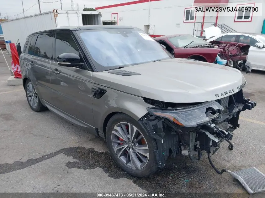 2018 Land Rover Range Rover Sport Hse Dynamic VIN: SALWV2SV5JA409700 Lot: 39467473