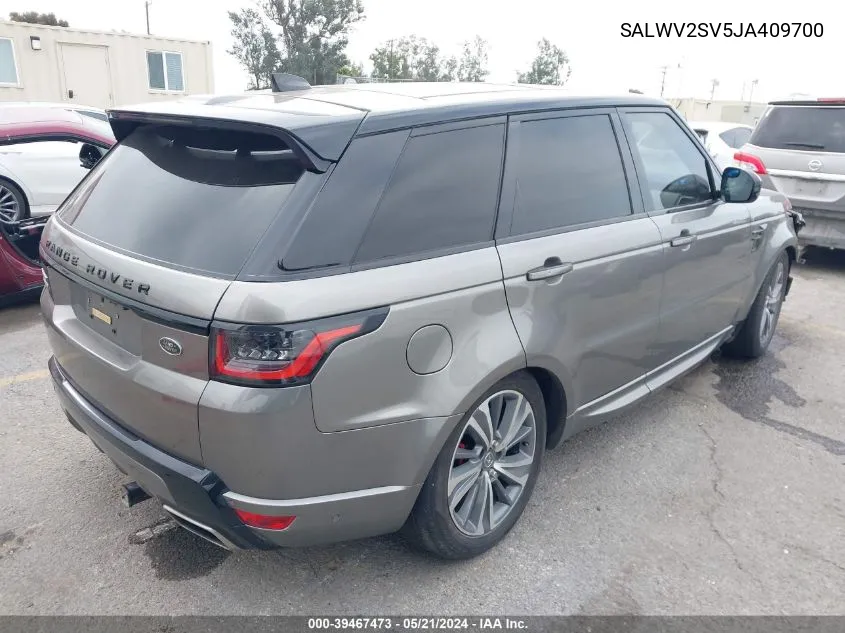 2018 Land Rover Range Rover Sport Hse Dynamic VIN: SALWV2SV5JA409700 Lot: 39467473