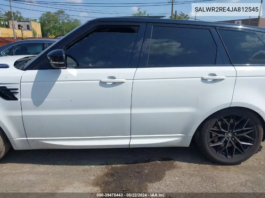 2018 Land Rover Range Rover Sport Supercharged/Supercharged Dynamic VIN: SALWR2RE4JA812545 Lot: 39475443