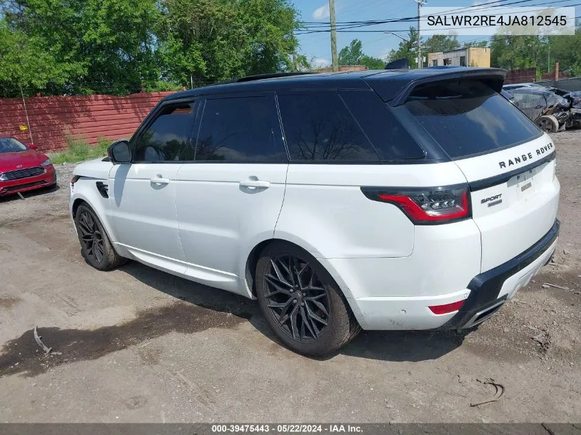 2018 Land Rover Range Rover Sport Supercharged/Supercharged Dynamic VIN: SALWR2RE4JA812545 Lot: 39475443