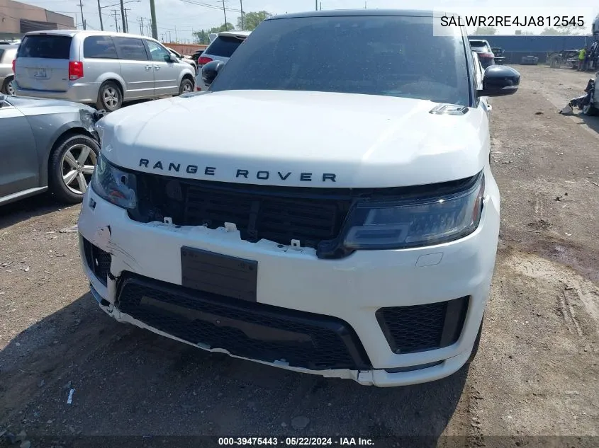 2018 Land Rover Range Rover Sport Supercharged/Supercharged Dynamic VIN: SALWR2RE4JA812545 Lot: 39475443