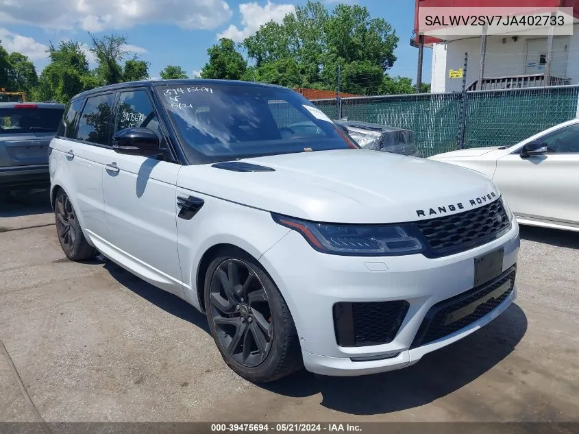 SALWV2SV7JA402733 2018 Land Rover Range Rover Sport Hse Dynamic