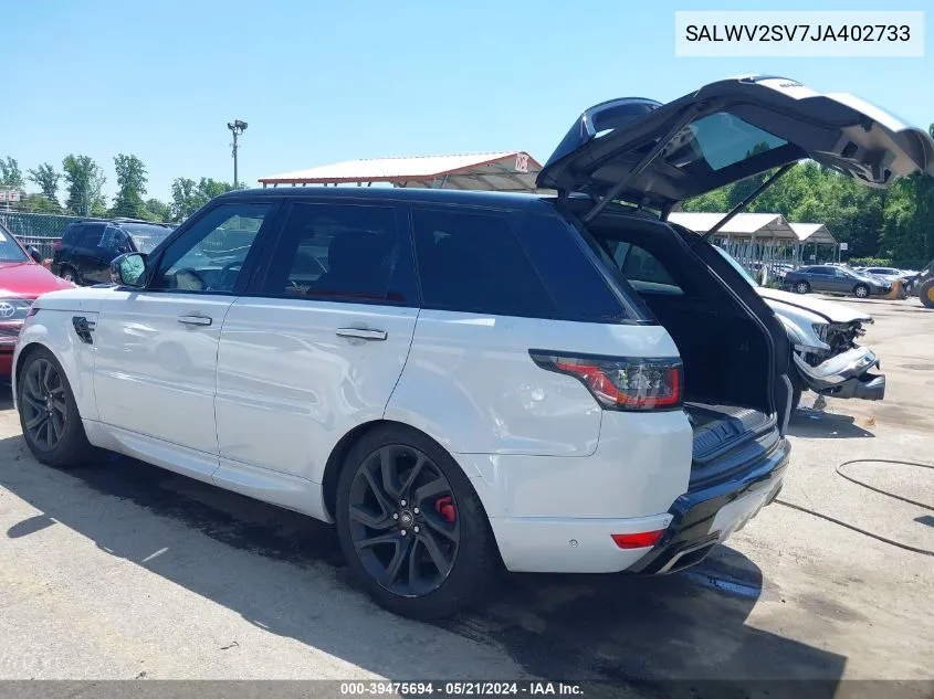 SALWV2SV7JA402733 2018 Land Rover Range Rover Sport Hse Dynamic