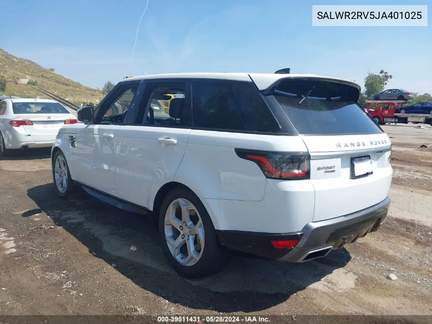 SALWR2RV5JA401025 2018 Land Rover Range Rover Sport Hse