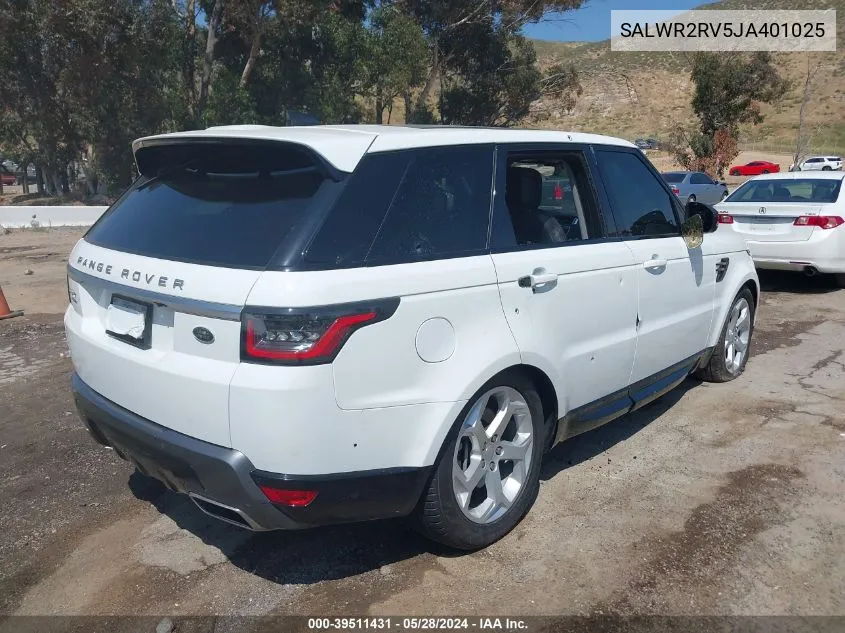 SALWR2RV5JA401025 2018 Land Rover Range Rover Sport Hse