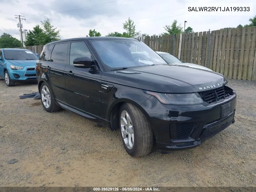 2018 Land Rover Range Rover Sport Hse VIN: SALWR2RV1JA199333 Lot: 39529126