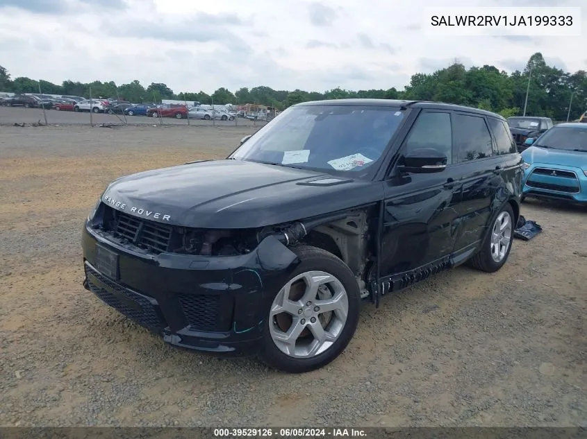 2018 Land Rover Range Rover Sport Hse VIN: SALWR2RV1JA199333 Lot: 39529126