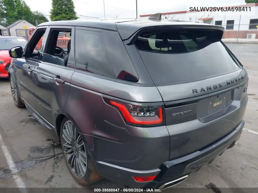 SALWV2SV6JA698411 2018 Land Rover Range Rover Sport Hse Dynamic