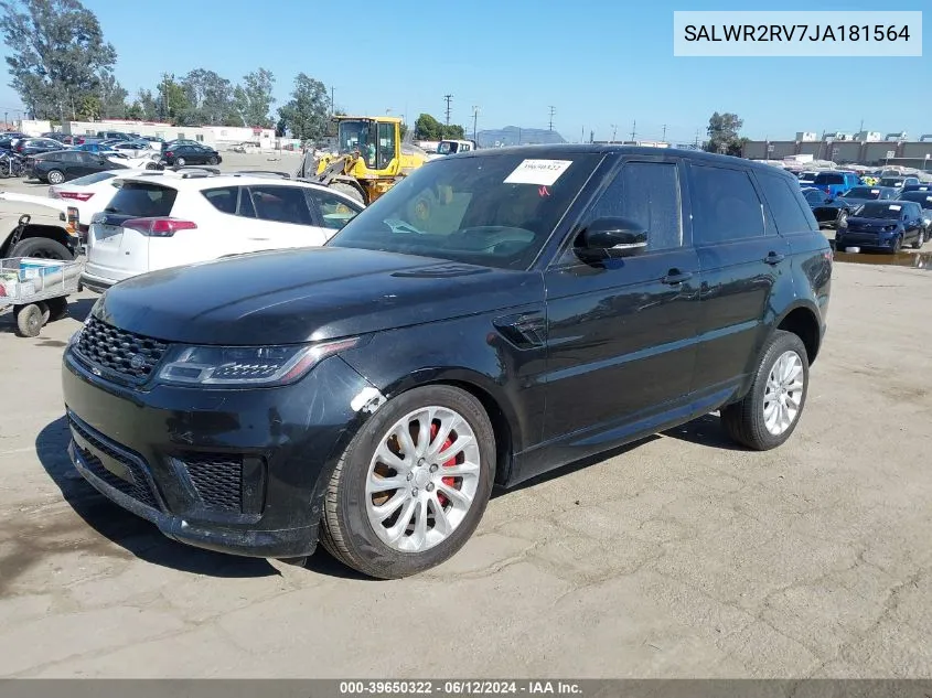 SALWR2RV7JA181564 2018 Land Rover Range Rover Sport Hse