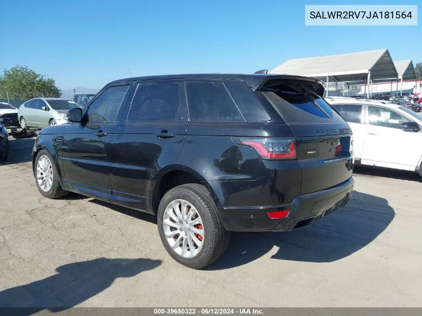 SALWR2RV7JA181564 2018 Land Rover Range Rover Sport Hse