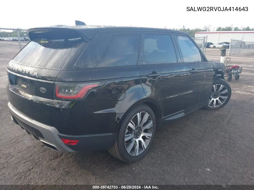 SALWG2RV0JA414643 2018 Land Rover Range Rover Sport Se