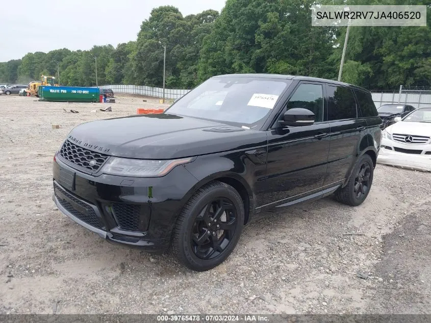 SALWR2RV7JA406520 2018 Land Rover Range Rover Sport Hse