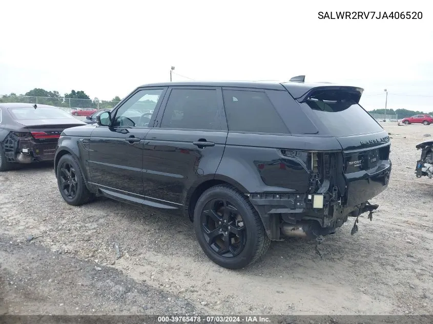 SALWR2RV7JA406520 2018 Land Rover Range Rover Sport Hse