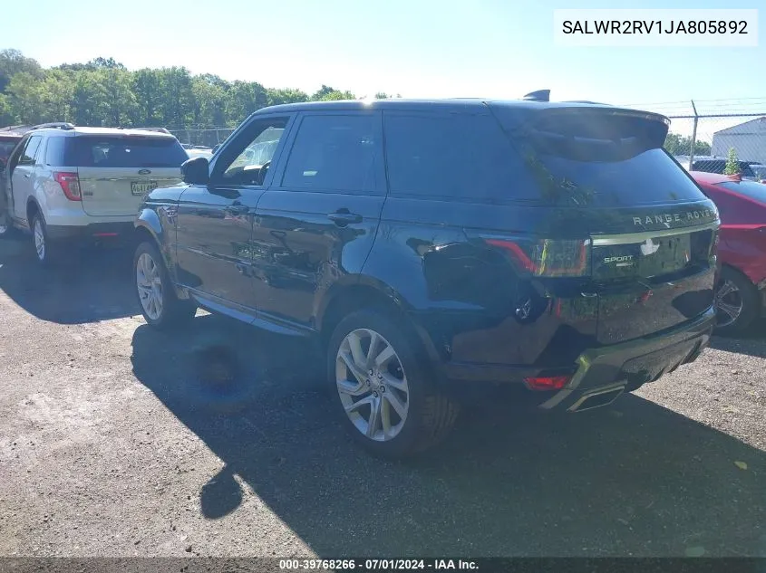 SALWR2RV1JA805892 2018 Land Rover Range Rover Sport Hse