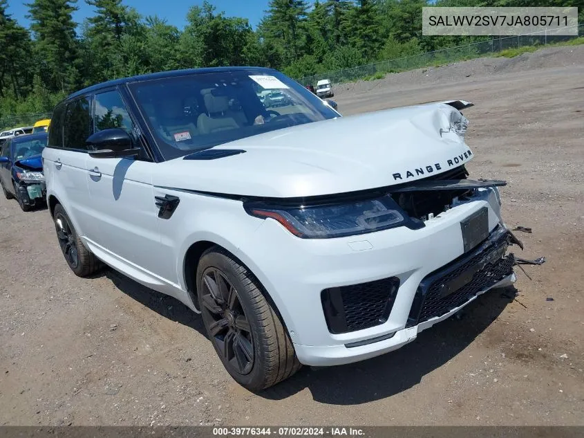 SALWV2SV7JA805711 2018 Land Rover Range Rover Sport Hse Dynamic