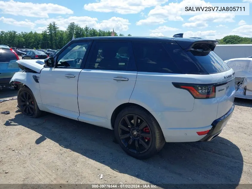 2018 Land Rover Range Rover Sport Hse Dynamic VIN: SALWV2SV7JA805711 Lot: 39776344