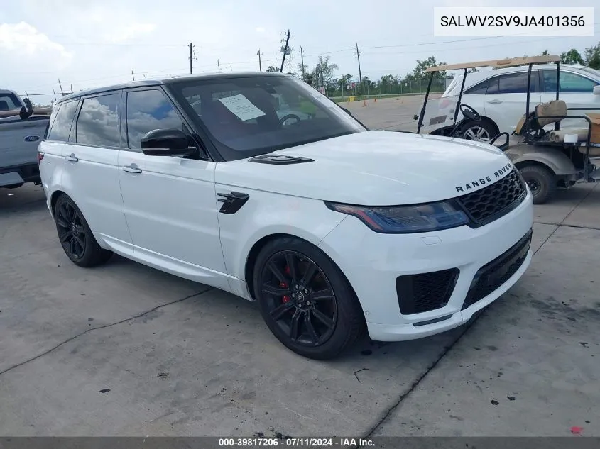 2018 Land Rover Range Rover Sport Hse Dynamic VIN: SALWV2SV9JA401356 Lot: 39817206