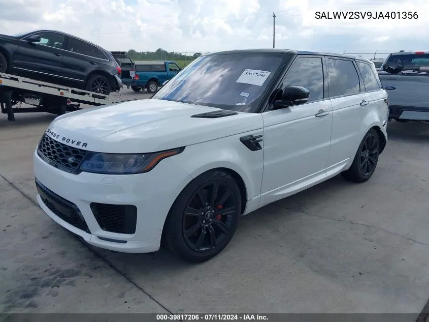 2018 Land Rover Range Rover Sport Hse Dynamic VIN: SALWV2SV9JA401356 Lot: 39817206