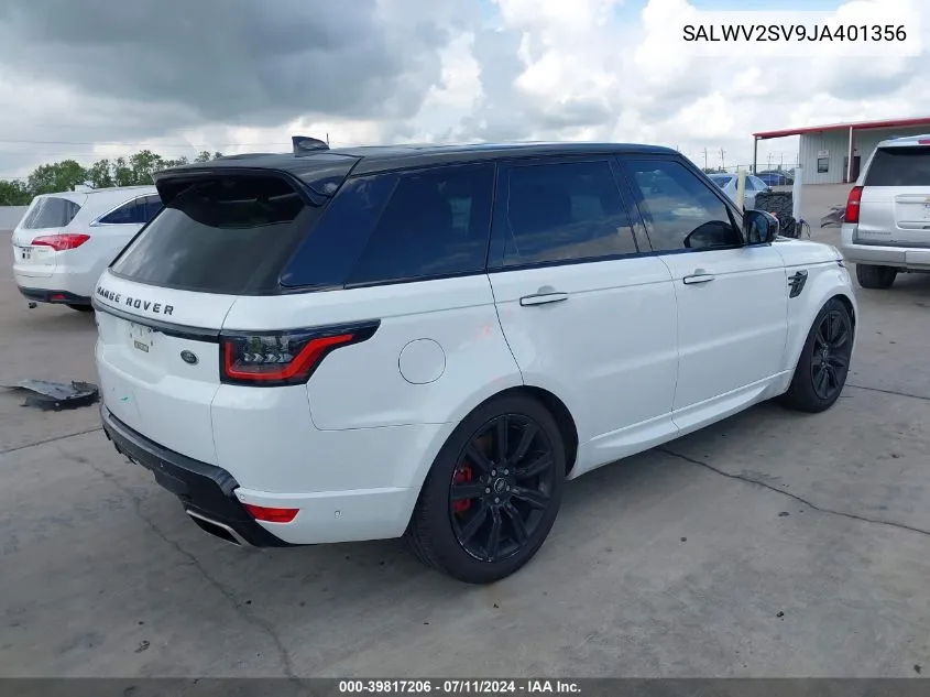 SALWV2SV9JA401356 2018 Land Rover Range Rover Sport Hse Dynamic