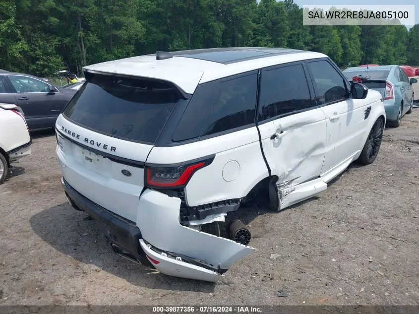 2018 Land Rover Range Rover Sport Supercharged Dynamic VIN: SALWR2RE8JA805100 Lot: 39877356