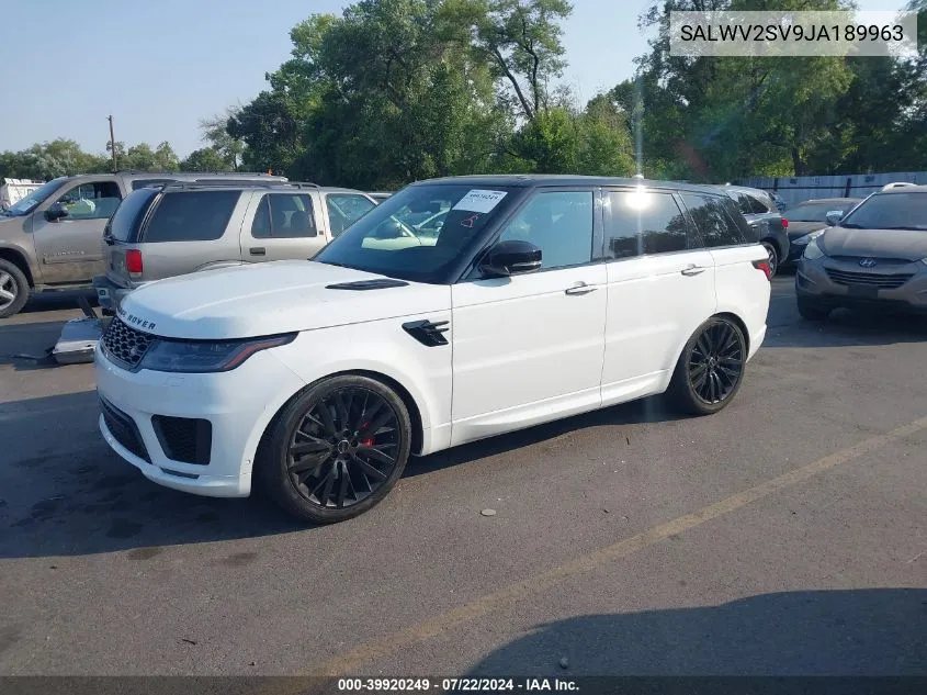 SALWV2SV9JA189963 2018 Land Rover Range Rover Sport Hse Dynamic