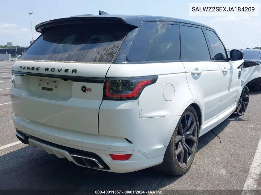 SALWZ2SEXJA184209 2018 Land Rover Range Rover Sport Svr