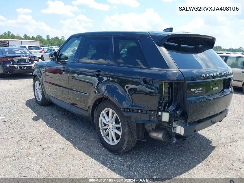 SALWG2RVXJA408106 2018 Land Rover Range Rover Sport Se