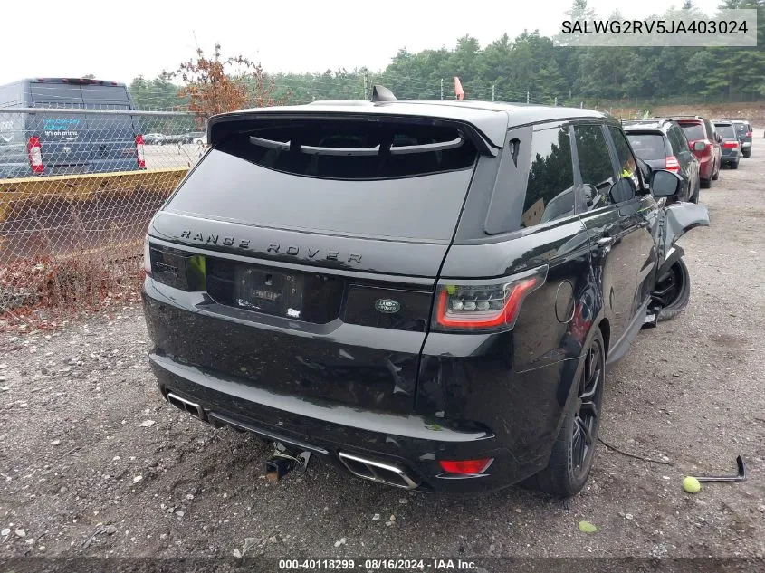 SALWG2RV5JA403024 2018 Land Rover Range Rover Sport Se