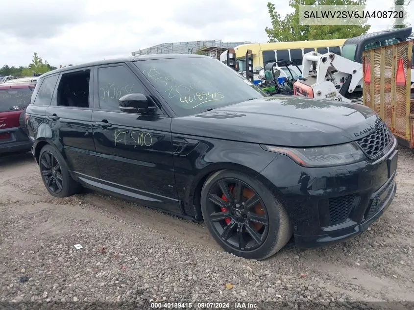 SALWV2SV6JA408720 2018 Land Rover Range Rover Sport Hse Dynamic