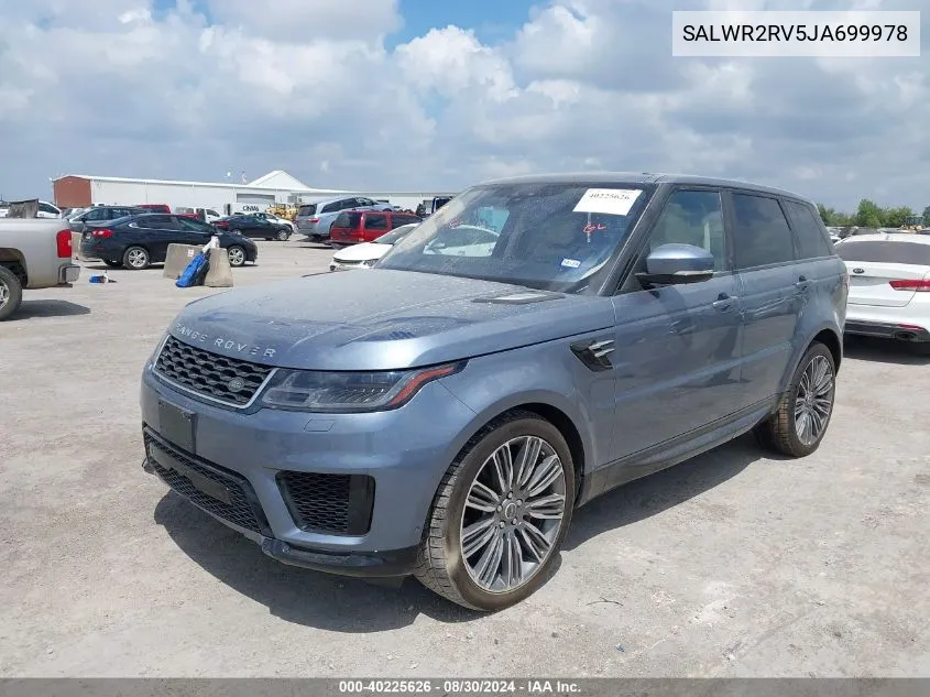 SALWR2RV5JA699978 2018 Land Rover Range Rover Sport Hse