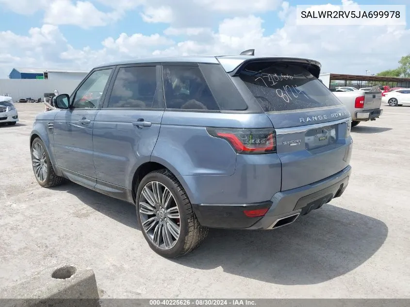 SALWR2RV5JA699978 2018 Land Rover Range Rover Sport Hse