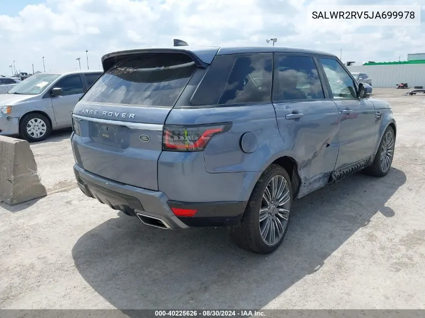 SALWR2RV5JA699978 2018 Land Rover Range Rover Sport Hse