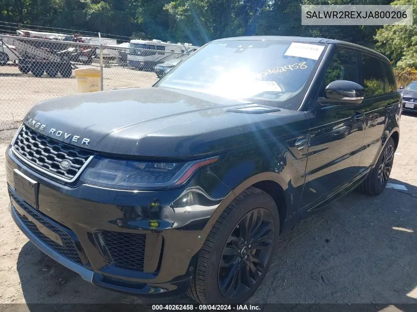 2018 Land Rover Range Rover Sport Supercharged/Supercharged Dynamic VIN: SALWR2REXJA800206 Lot: 40262458