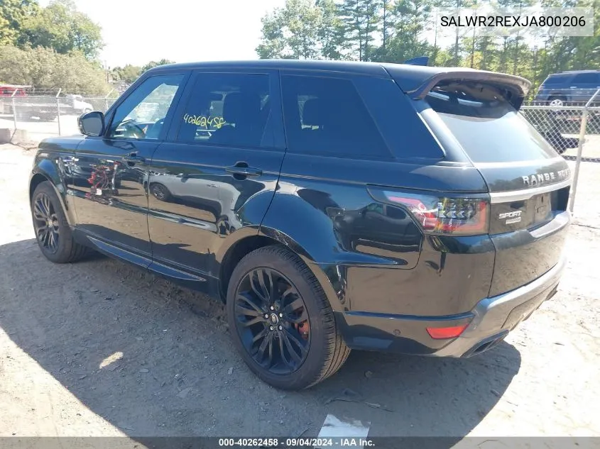 2018 Land Rover Range Rover Sport Supercharged/Supercharged Dynamic VIN: SALWR2REXJA800206 Lot: 40262458