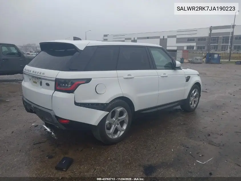 SALWR2RK7JA190223 2018 Land Rover Range Rover Sport Hse Td6