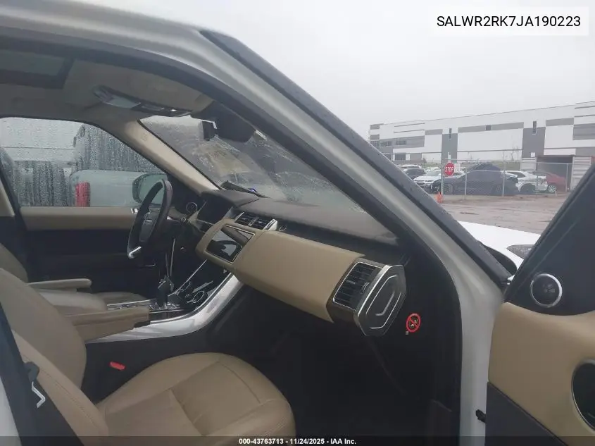 SALWR2RK7JA190223 2018 Land Rover Range Rover Sport Hse Td6