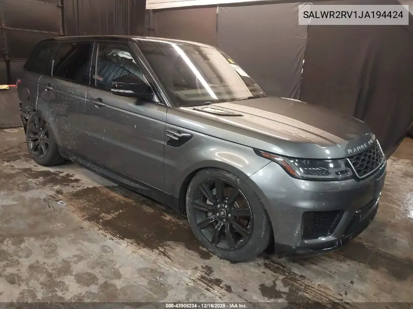 SALWR2RV1JA194424 2018 Land Rover Range Rover Sport Hse
