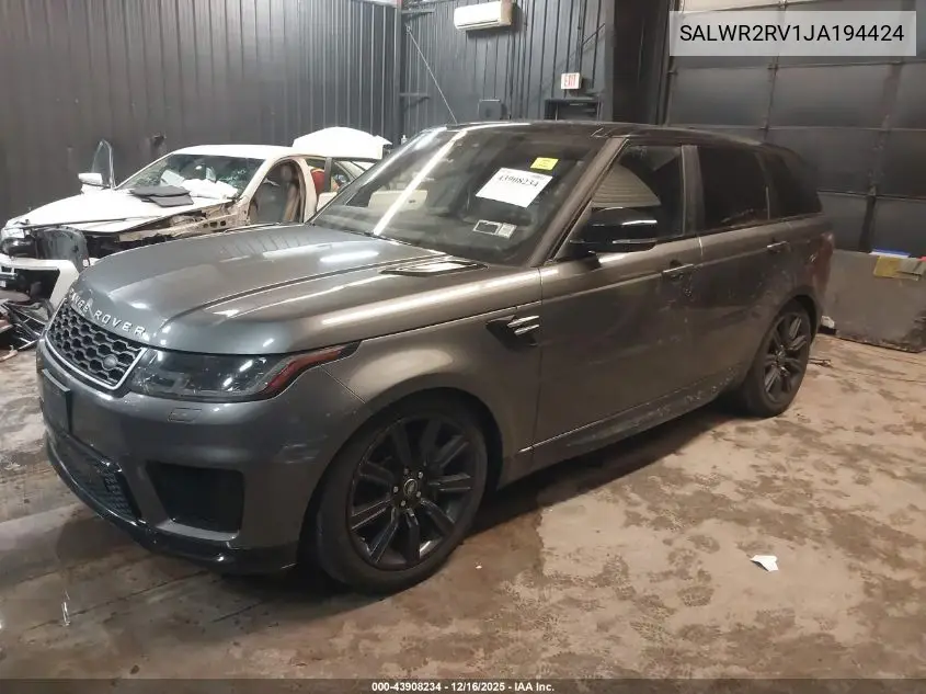 SALWR2RV1JA194424 2018 Land Rover Range Rover Sport Hse