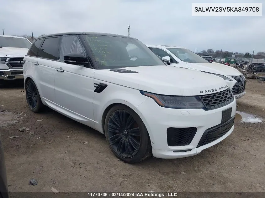 SALWV2SV5KA849708 2019 Land Rover Range Rover Sport Hse Dynamic