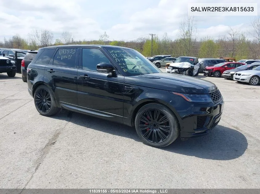 SALWR2RE3KA815633 2019 Land Rover Range Rover Sport Dynamic