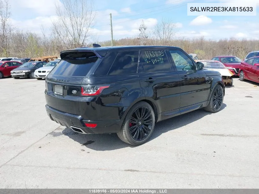 SALWR2RE3KA815633 2019 Land Rover Range Rover Sport Dynamic