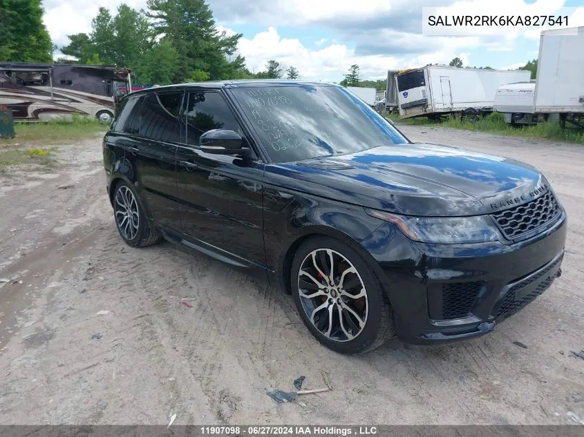 SALWR2RK6KA827541 2019 Land Rover Range Rover Sport