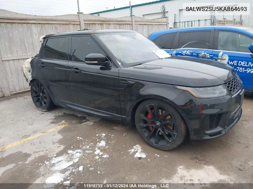 SALWS2SU5KA864693 2019 Land Rover Range Rover Sport