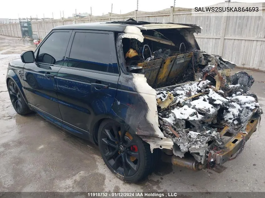 SALWS2SU5KA864693 2019 Land Rover Range Rover Sport