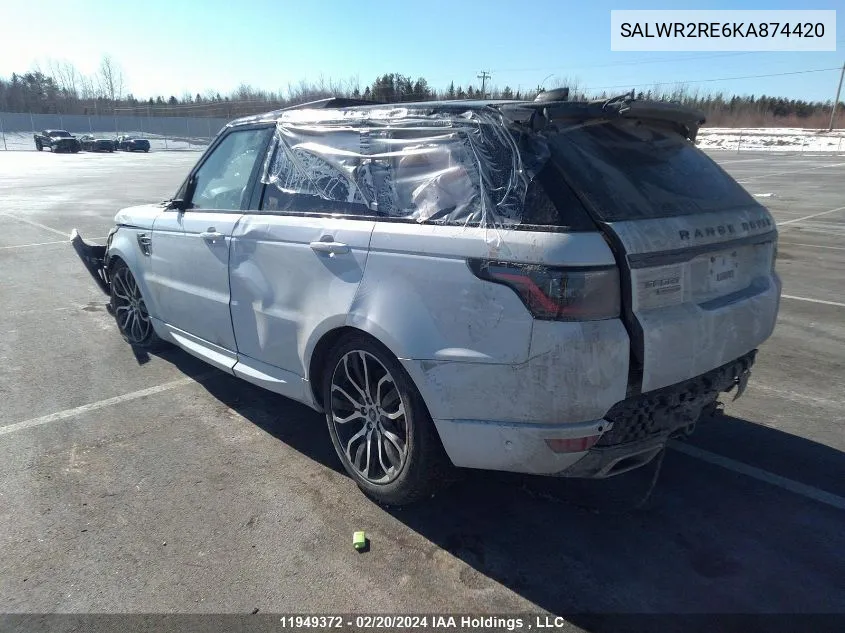 SALWR2RE6KA874420 2019 Land Rover Range Rover Sport