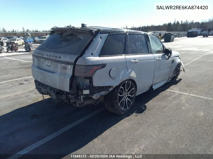 SALWR2RE6KA874420 2019 Land Rover Range Rover Sport