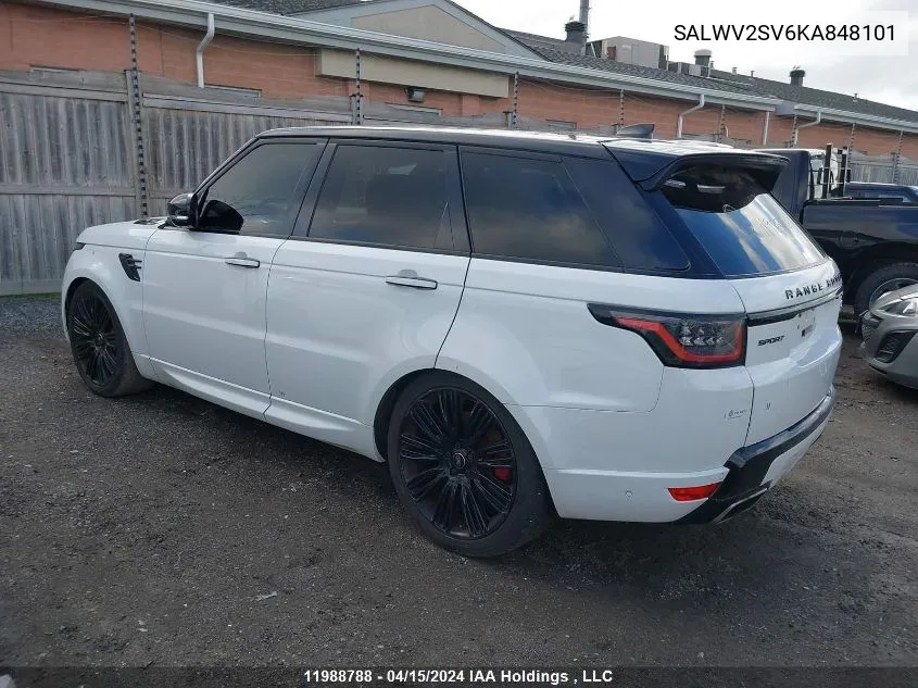 SALWV2SV6KA848101 2019 Land Rover Range Rover Sport