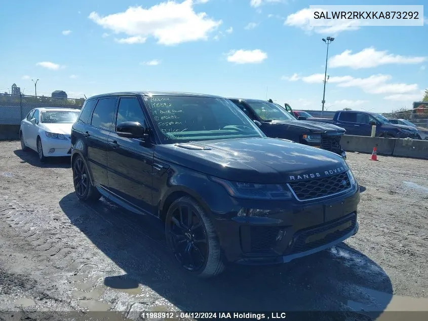 SALWR2RKXKA873292 2019 Land Rover Range Rover Sport