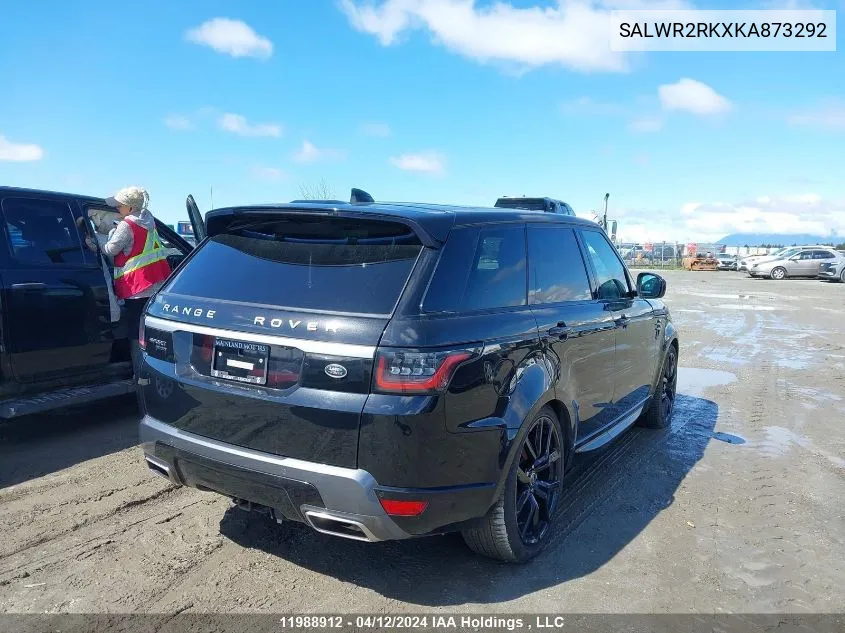 SALWR2RKXKA873292 2019 Land Rover Range Rover Sport