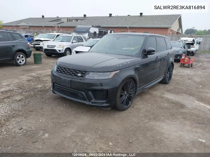 SALWR2RE3KA816894 2019 Land Rover Range Rover Sport